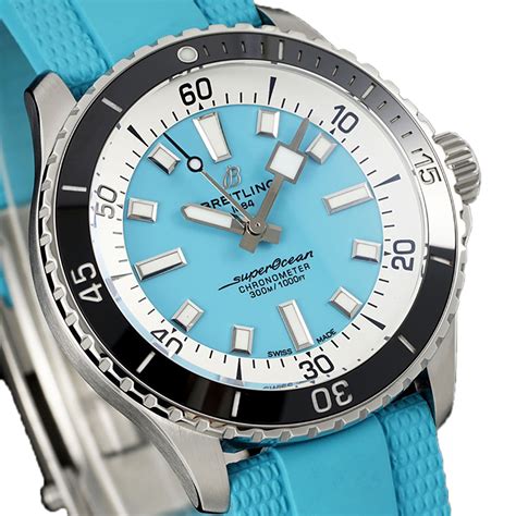 breitling tiffany blue|Breitling Superocean Automatic 44 A17376211L2S1 .